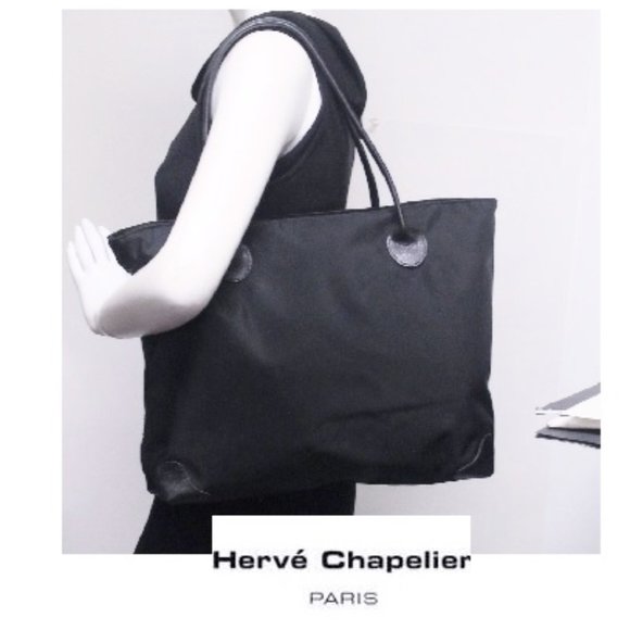 Herve Chapelier Handbags - U Can Fit A House in this Leather Strap Tote Bag